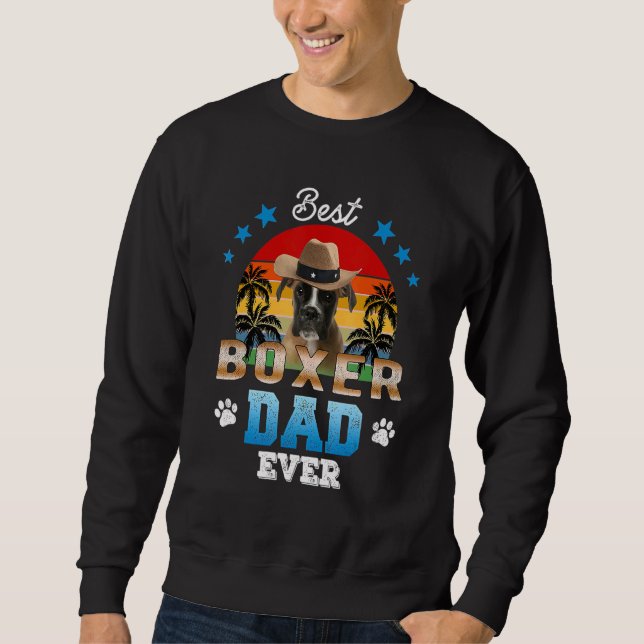 Best Boxer Dad Ever Best Dad Dog  Men Sweatshirt (Front)