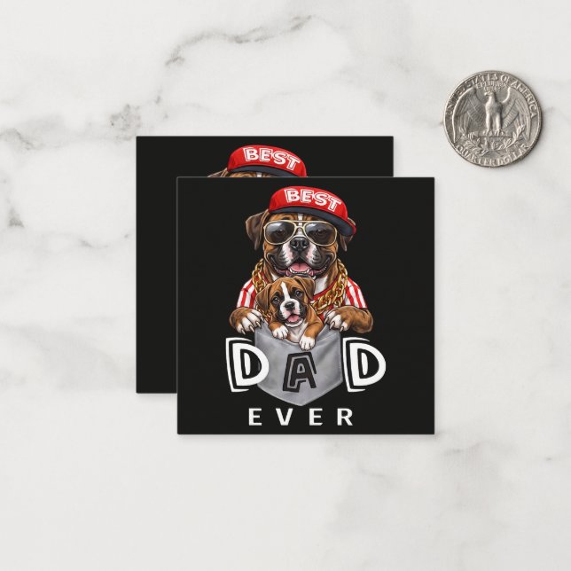 Best Boxer Dad Ever Card (Front/Back In Situ)