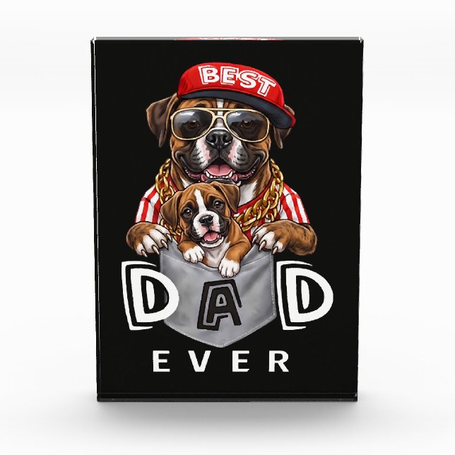 Best Boxer Dad Ever Photo Block (Front)
