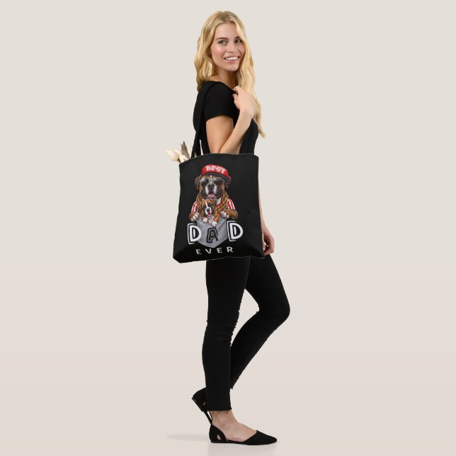 Best Boxer Dad Ever Tote Bag (On Model)