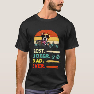 Best Boxer Dad Ever Vintage Boxer Dog For Father's T-Shirt