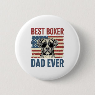 Best Boxer Dad Ever Vintage Dog 6 Cm Round Badge