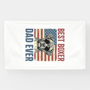 Best Boxer Dad Ever Vintage Dog Banner