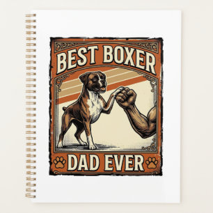 Best Boxer Dad Ever Vintage Dog Dad Planner