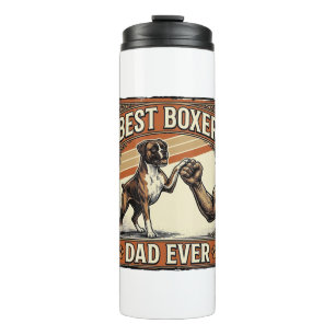 Best Boxer Dad Ever Vintage Dog Dad Thermal Tumbler