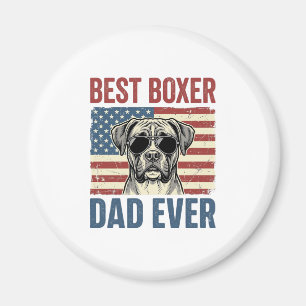 Best Boxer Dad Ever Vintage Dog Magnet