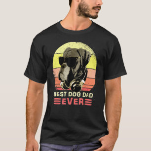 Best Boxer Dog Dad Ever Sunglasses And Headphones T-Shirt