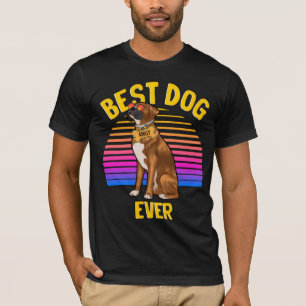 Best Boxer Dog Ever Retro T-Shirt