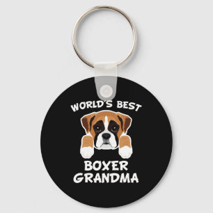 Best Boxer Grandma Dog Granddog Key Ring