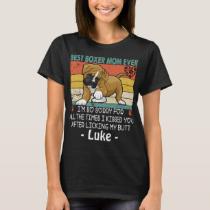 Best Boxer Mom Custom Dog Mom Personalized Dog Mom T-Shirt