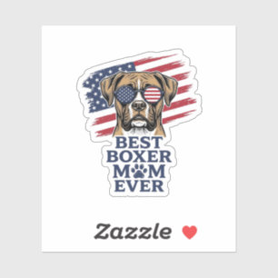 Best Boxer Mum Ever Patriotic Dog Shirt Design_1