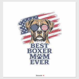 Best Boxer Mum Ever Patriotic Dog Shirt Design_1