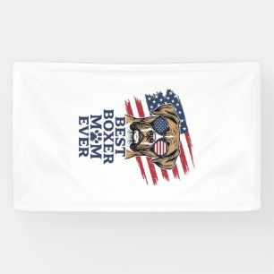 Best Boxer Mum Ever Patriotic Dog Shirt Design_1 Banner