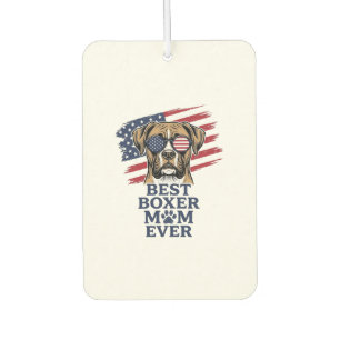 Best Boxer Mum Ever Patriotic Dog Shirt Design_1 Car Air Freshener