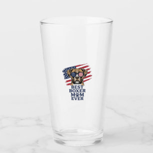 Best Boxer Mum Ever Patriotic Dog Shirt Design_1 Glass