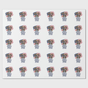 Best Boxer Mum Ever Patriotic Dog Shirt Design_1 Wrapping Paper