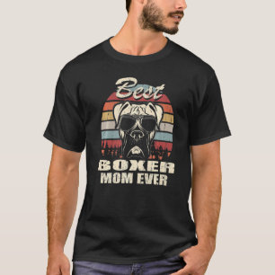 Best Boxer Mum Ever Vintage Retro Dog Mum T-Shirt
