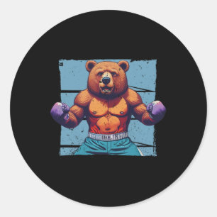 Best Boxing Art For Men Women Gloves Boxing Sport  Classic Round Sticker