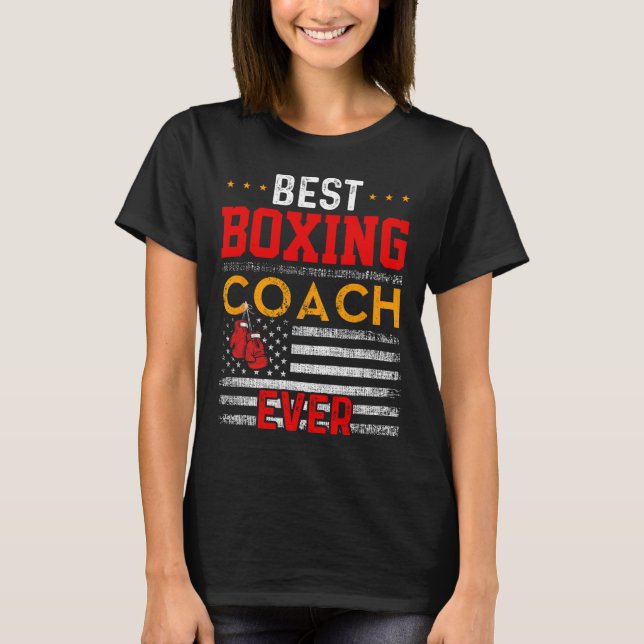 Best Boxing Coach Ever Funny Boxing Coach Training T-Shirt (Front)