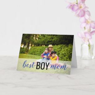 Best Boy Mum Photo Mother's Day Card