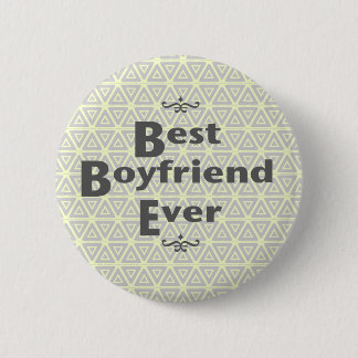 Best boyfriend ever cool background pattern 6 cm round badge