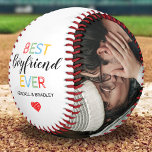Best Boyfriend Ever Photo Baseball<br><div class="desc">Personalised baseball gift featuring the text "best boyfriend ever",  a love heart,  and your names. Plus 2 cute photos for you to customise with your own to make this an extra special birthday or valentines day gift.</div>
