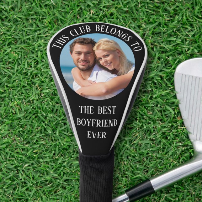 Best Boyfriend Ever Photo Black Golf Head Cover (Creator Uploaded)
