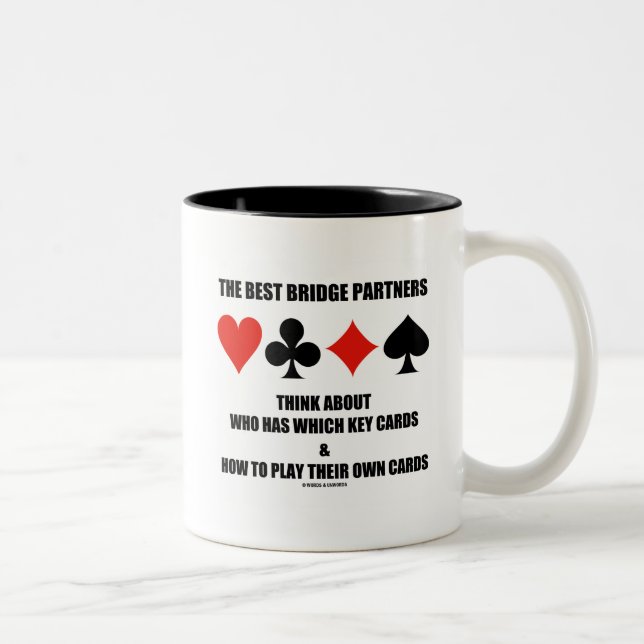 Best Bridge Partners Think About Who Has Which Key Two-Tone Coffee Mug (Right)