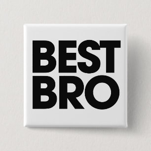 Best Bro 15 Cm Square Badge