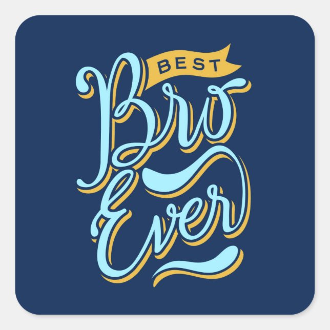 Best bro forever  square sticker (Front)