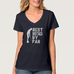 Best Brother By Par Father's Day Gift Funny Golf V T-Shirt