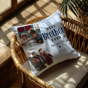 Best BROTHER Ever 2 Photo Cute Gift Cushion