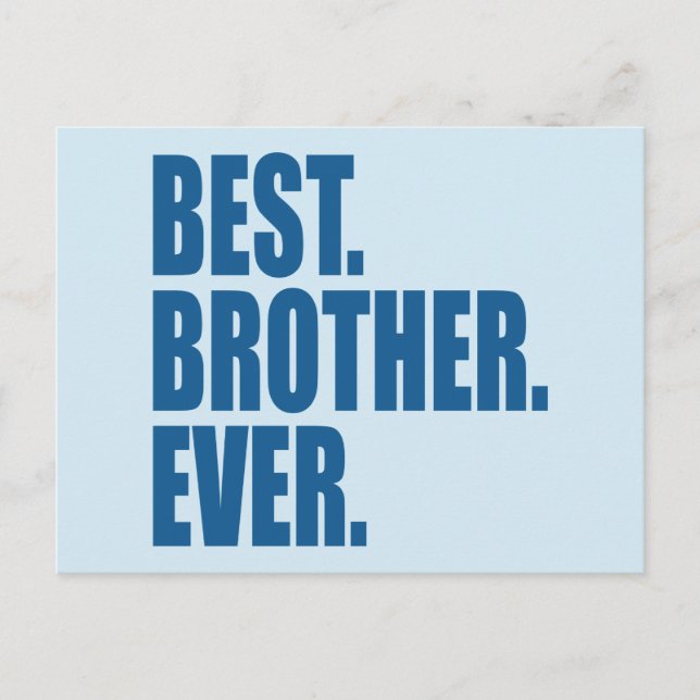 Best. Brother. Ever. (blue) Postcard (Front)