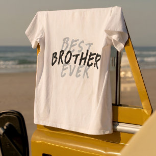 Best Brother Ever Modern Black and Grey Grunge Tri-Blend Shirt