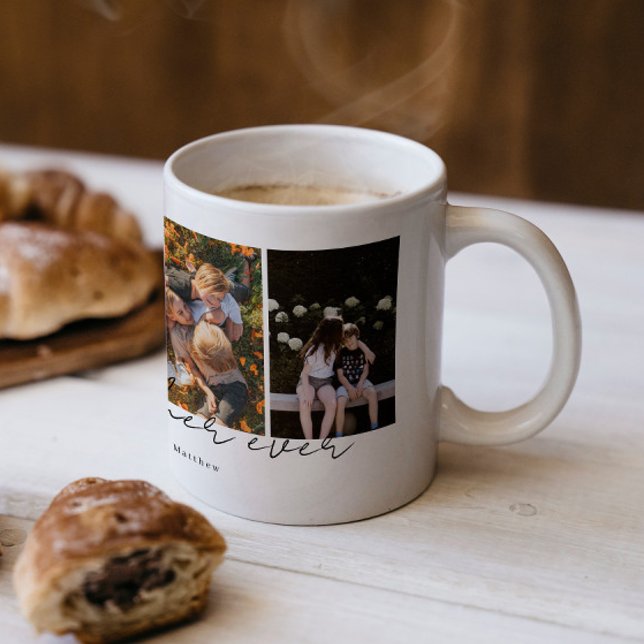 Best Brother Ever Modern Script 4 Photos Collage Coffee Mug (Creator Uploaded)