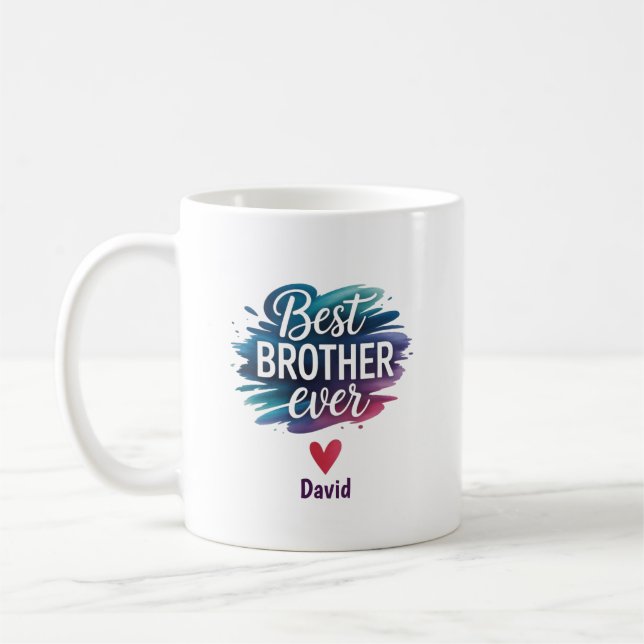 Best Brother Ever Mug | Personalised Gift for Him (Left)