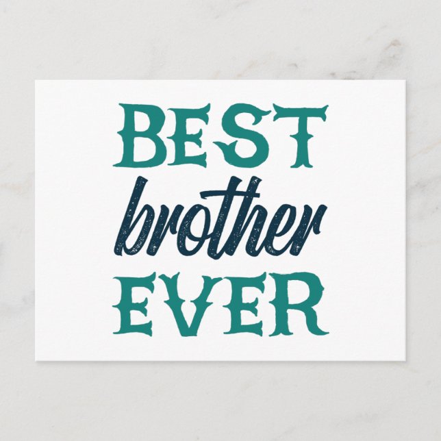 Best Brother Ever Postcard (Front)