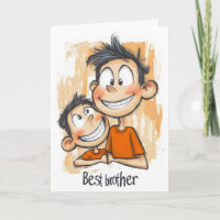Best Brother Family Funny Cartoon