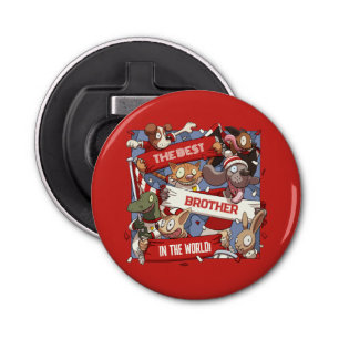 Best Brother Funny Animal Fans Cartoon Bottle Opener