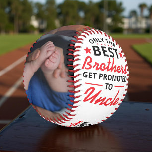 Best Brothers Get Promoted to Uncle Personalised Baseball