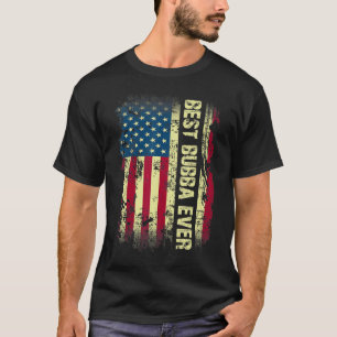 Best Bubba Ever Vintage American Flag Gift T-Shirt