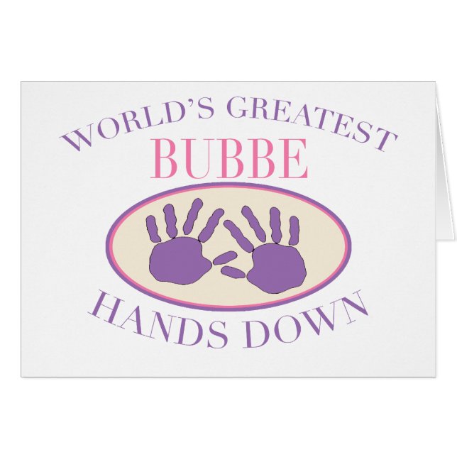 Best Bubbe Hands Down T-shirt (Front Horizontal)