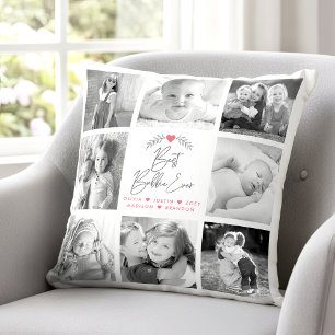 Best Bubbie Ever Modern Script 8 Photo Collage Cushion