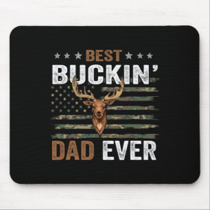 Best Buckin' Dad Ever Camo Flag Apparel For Daddy Mouse Pad