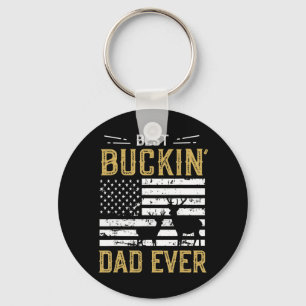 Best Buckin Dad Ever Fun Gift Deer Hunter Cool Hun Key Ring