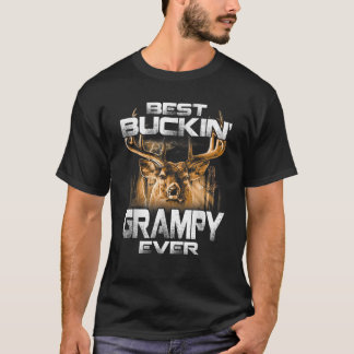 Best Buckin Grampy Ever Tee Deer Hunting Bucking F