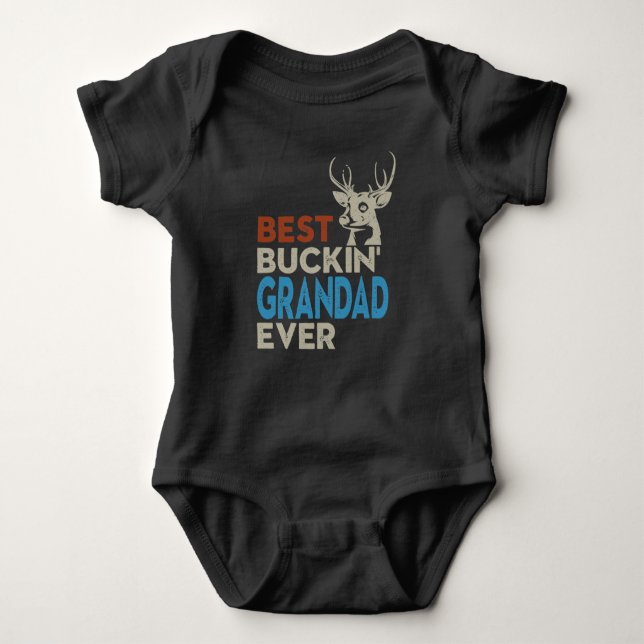 Best Buckin GranDAD Shirt, Hoodie Stunning Design Baby Bodysuit (Front)