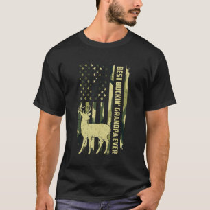 Best Buckin' Grandpa Ever Camouflage Deer Hunting  T-Shirt