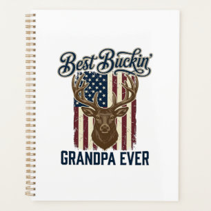 Best Buckin Grandpa Ever Deer Hunting Shirt Design Planner