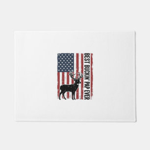 Best Buckin Pap Ever Deer Flag Vintage Vector_1 Doormat